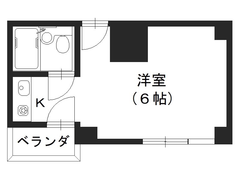 下鴨メゾンなかい 201号室 間取り