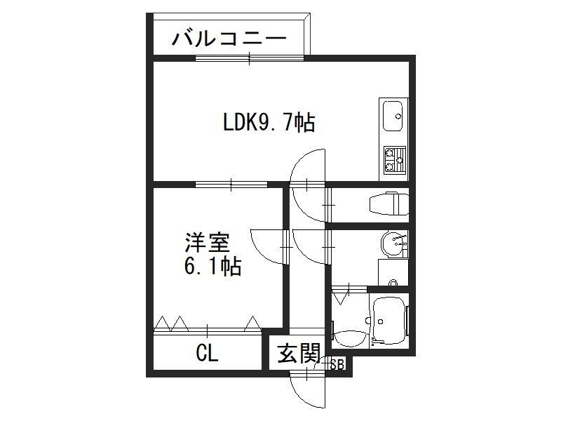 ホームズネオ桂 205号室 間取り