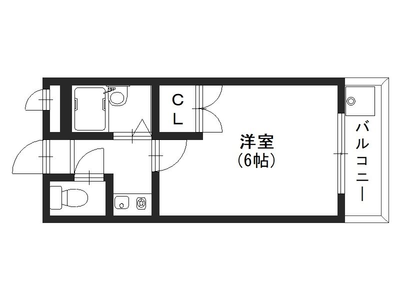 エトワール桂 201号室 間取り