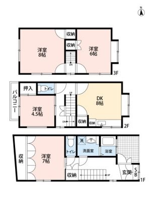 桂乾町貸家 間取り