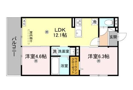 リバティスクエア楓 201号室 間取り