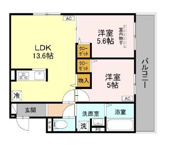 TORISIA殿城 203号室 間取り
