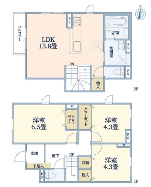 メゾンドクラルテ 3号号室 間取り