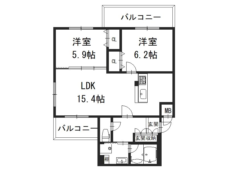 グランシュ長岡京  間取り