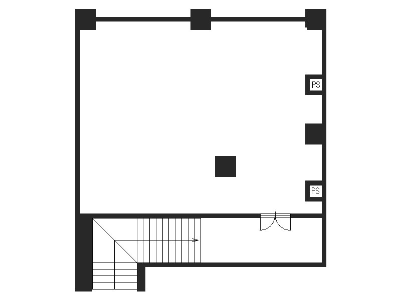 ツィンクルコート桂EAST　2階テナント  間取り
