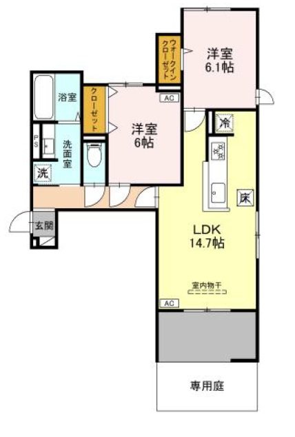 STグランツ 101号室 間取り