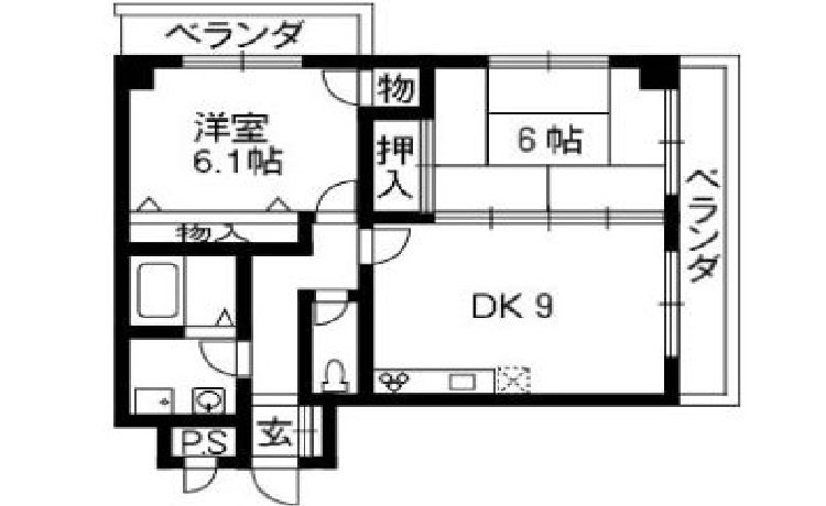 メゾン桂川 206号室 間取り