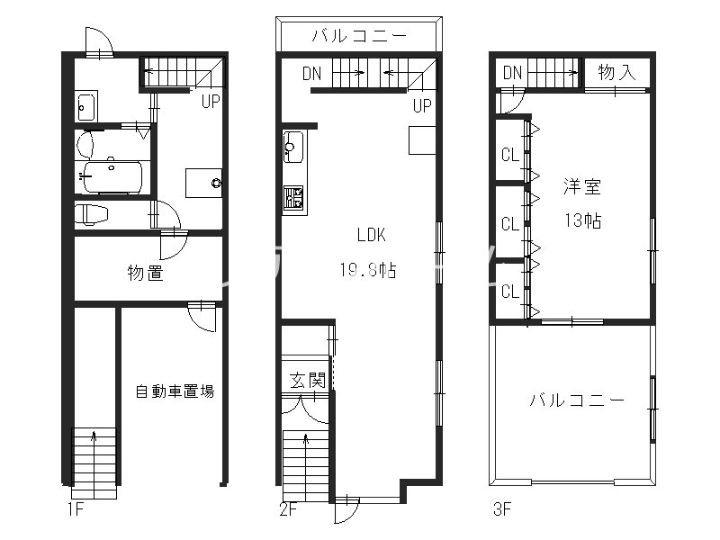 上桂前田町貸家 間取り図