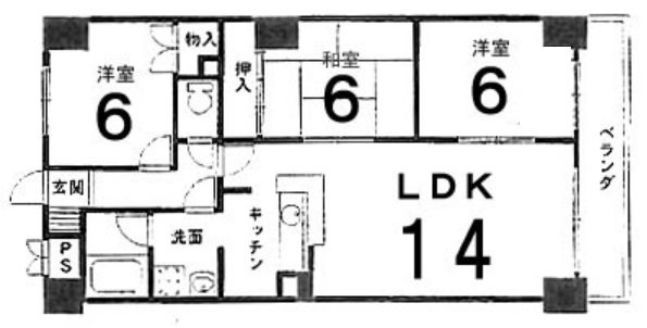 シベール阪急桂  間取り図