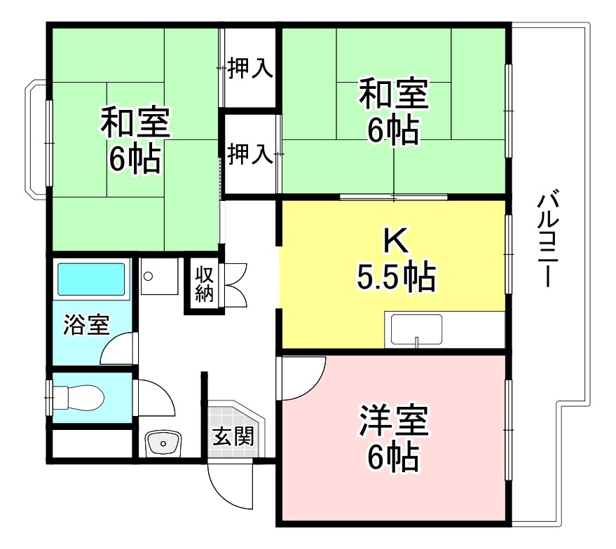 湖南コーポクライノⅡ 間取り