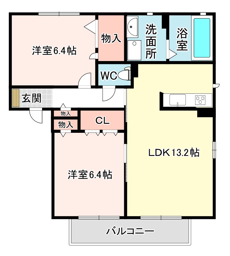 グリーン伸舘　Ａ棟 間取り