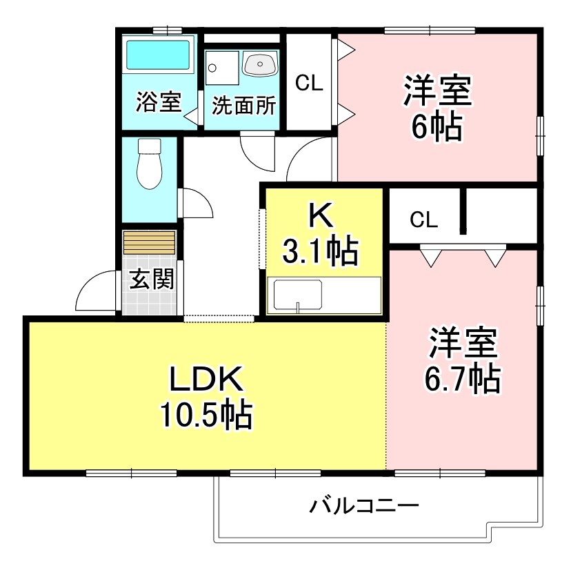 夢咲きの里　E棟 間取り