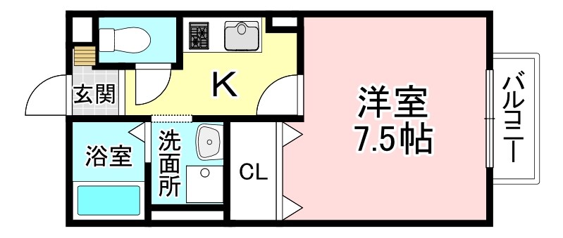 藤井ハイツ虫生野 間取り