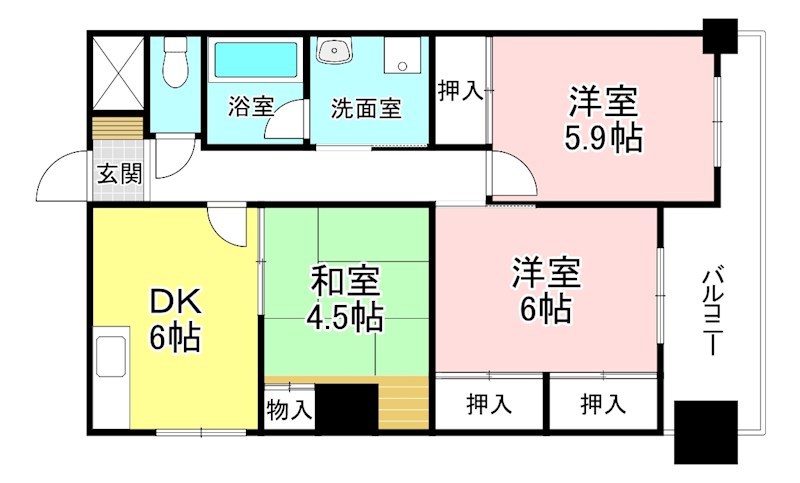 グランパレス南海 間取り