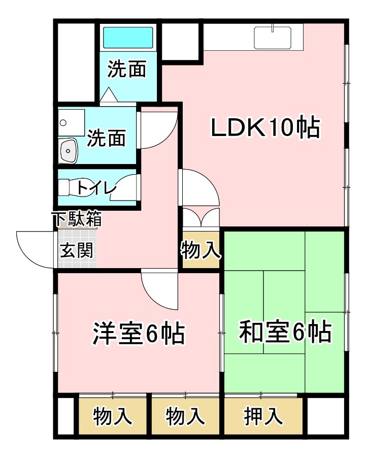 滋賀県守山市播磨田町 間取り