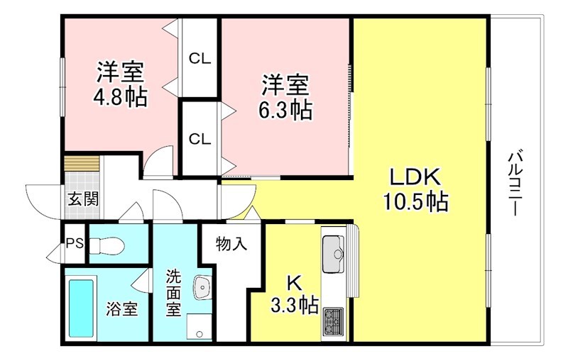メゾン小西梅影Ⅲ 間取り
