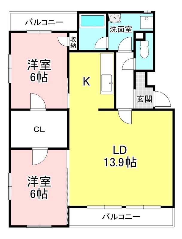ヒルトップ名坂 間取り
