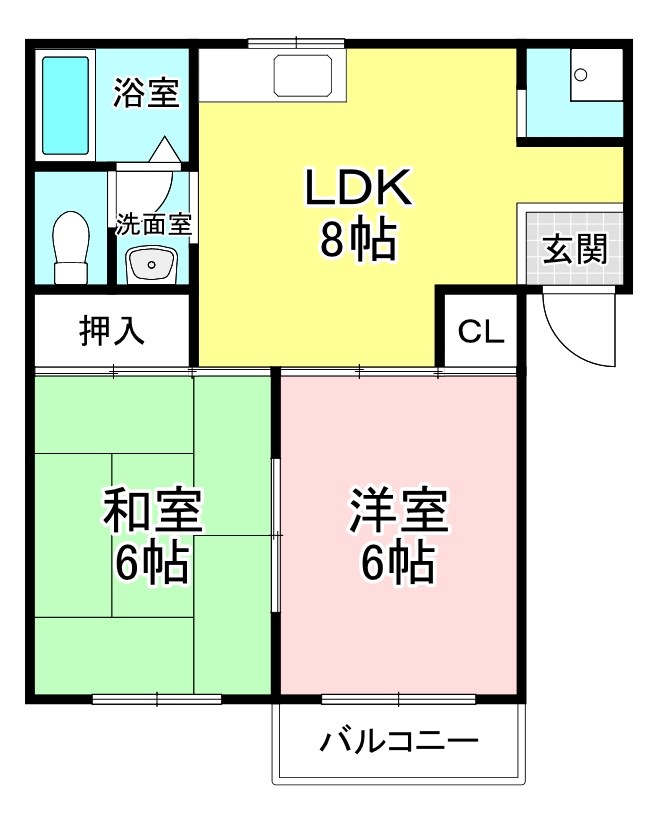 コスモハイツ善 間取り