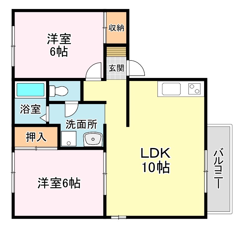 グリーンタウンハタケヤマ　A棟  間取り