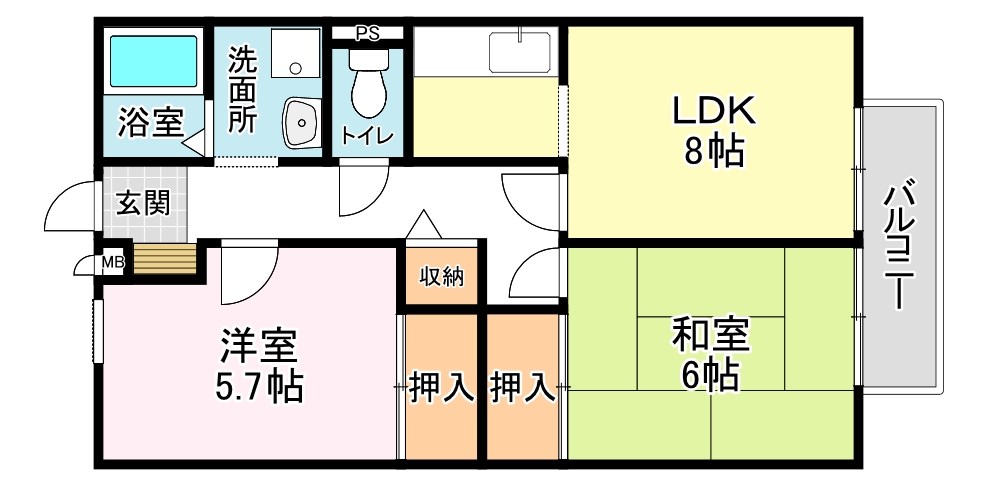 ポピュレール  間取り