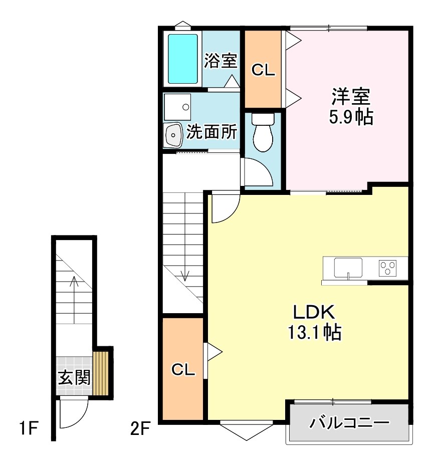 メゾフォルテ810　B棟 間取り