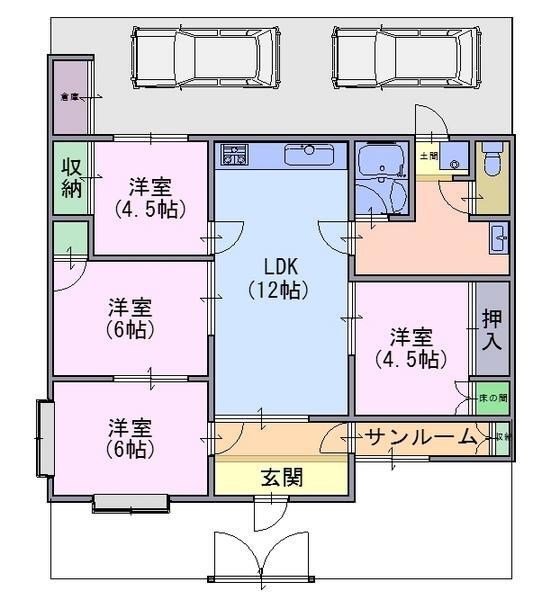 安養寺3丁目貸家 間取り
