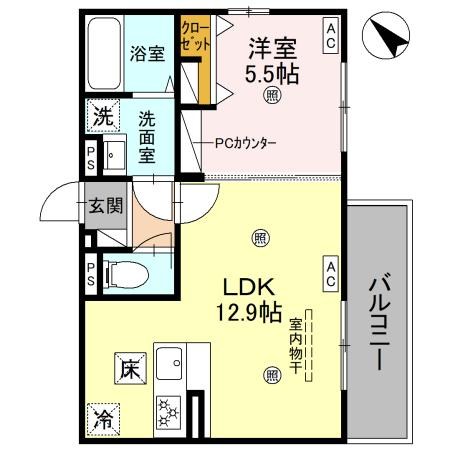 D-ROOM平井　B棟 間取り