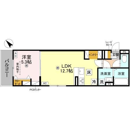 D-ROOM平井　B棟 間取り