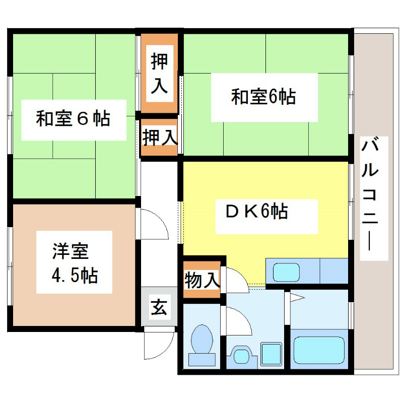 パインリーフ栗東　弐番館 間取り