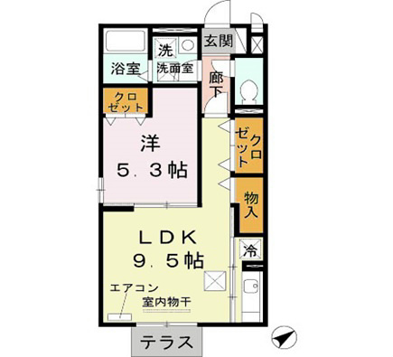 セジュールHIGASHIURA 間取り