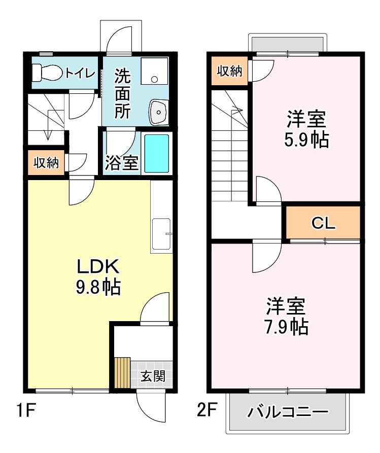 Ｂｒａｎｃｈｅ北野　Ａ・Ｂ棟 間取り
