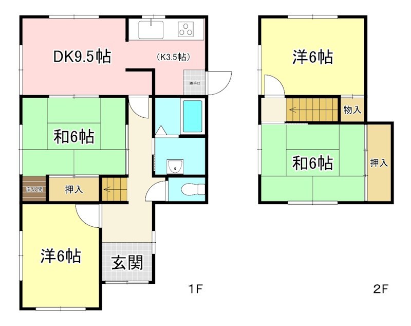 滋賀県野洲市久野部1-34 間取り