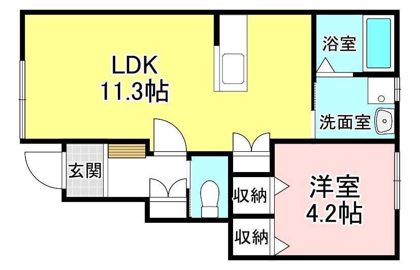 (仮称)甲西駅前新築アパート 間取り