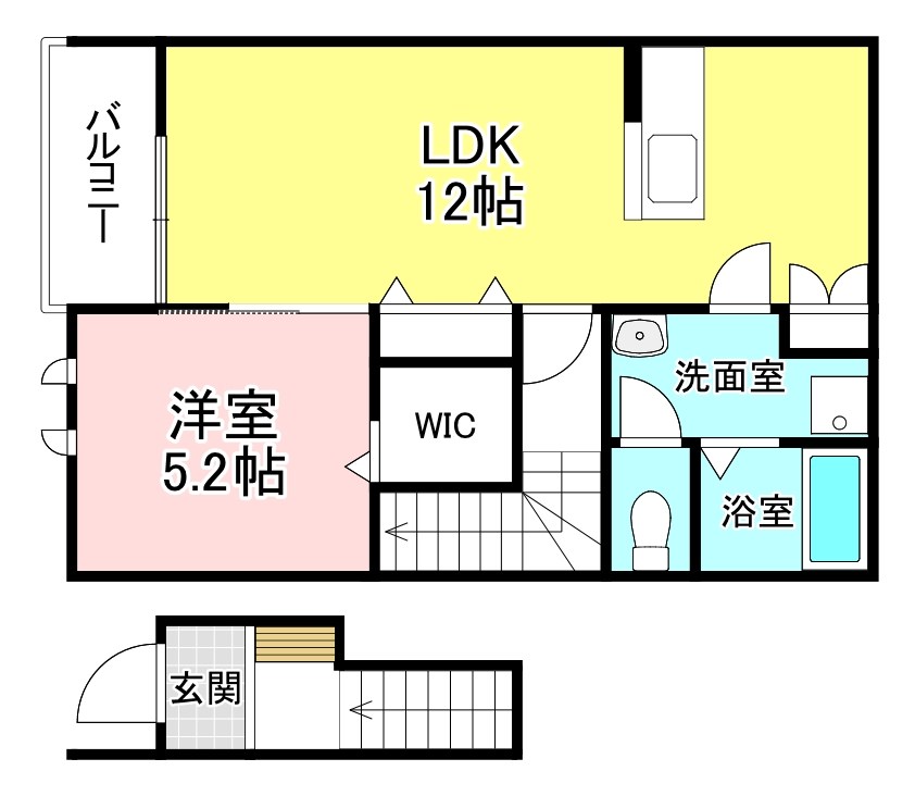 (仮称)甲西駅前新築アパート 間取り