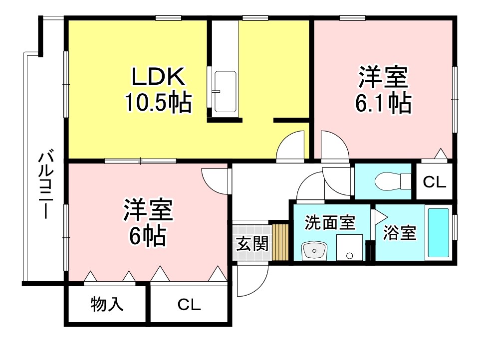 夢咲きの里Ｆ棟 間取り