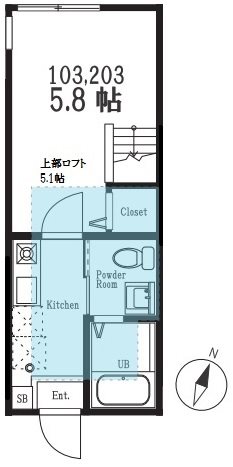 ハーミットクラブハウス横浜境之谷 間取り図