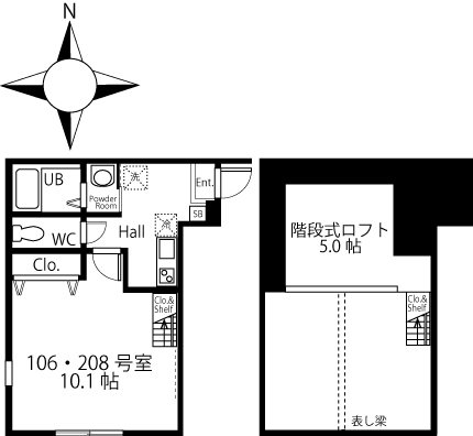 ハーミットクラブハウス　プレシャス大熊 間取り図