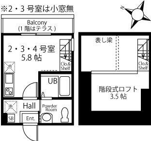 ハーミットクラブハウス横浜松ヶ丘 間取り図