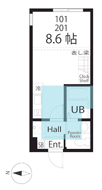 ハーミットクラブハウスラルゴ弘明寺 間取り図