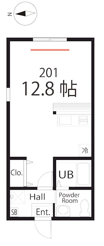 ハーミットクラブハウス井田Ⅱ 間取り図