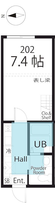 ハーミットクラブハウス井田Ⅱ 間取り図