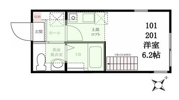 ハーミットクラブハウス大口ⅡA棟 間取り図