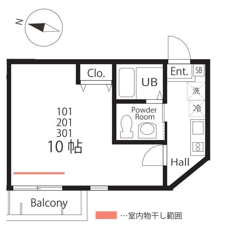 ハーミットクラブハウス杉田 間取り図