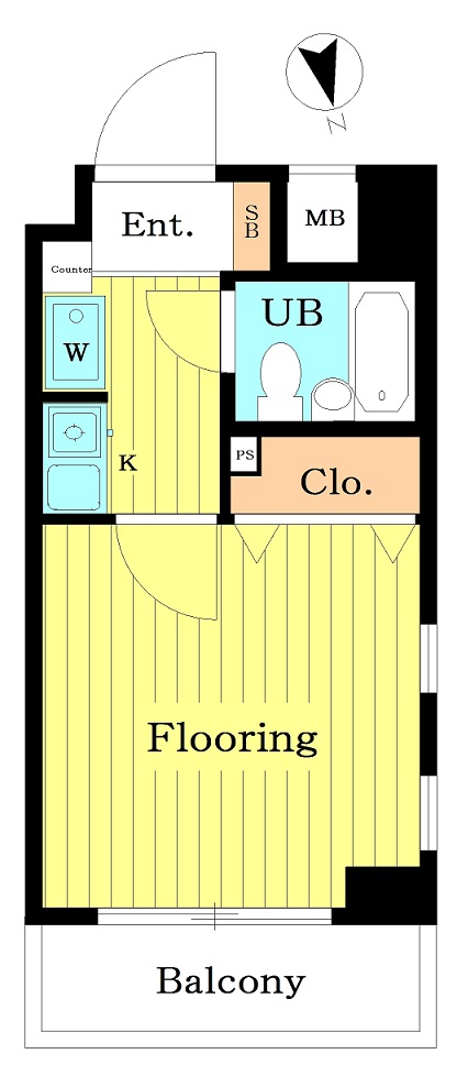 ｴﾙﾍﾞT.M東中野 504号室 間取り