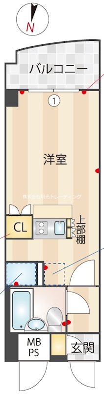 ﾜｺｰﾚ所沢 405号室 間取り