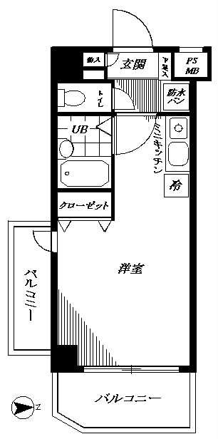 ｴｽｺｰﾄ麻布十番 間取り図