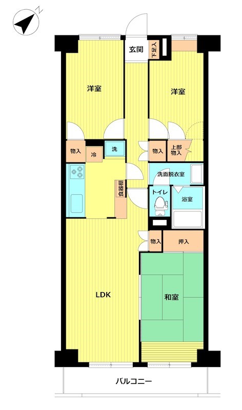 ｴﾝｾﾞﾙ川口ｸﾞﾘｰﾝﾊｲﾂ 511号室 間取り