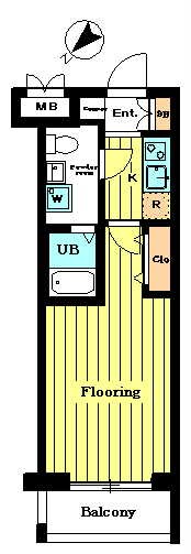ﾌﾟﾚｰﾙﾄﾞｩｰｸ横浜WEST 205号室 間取り