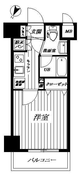 プレール・ドゥーク東京ＮＯＲＴＨⅡ 702号室 間取り