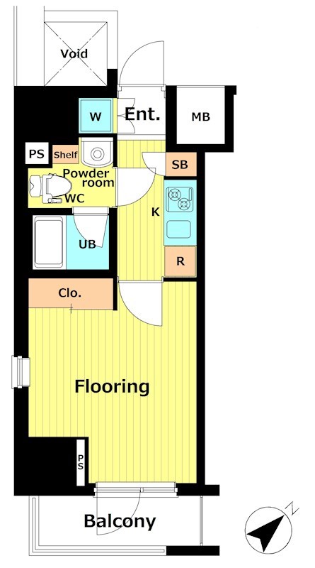 パークウェル蔵前 1201号室 間取り